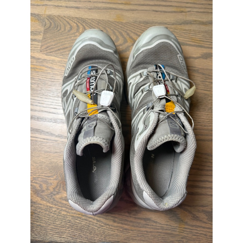 Salomon S-Lab XT-6 Soft Ground Grey Silver Trail Running Shoes Mens 9 Womens 10